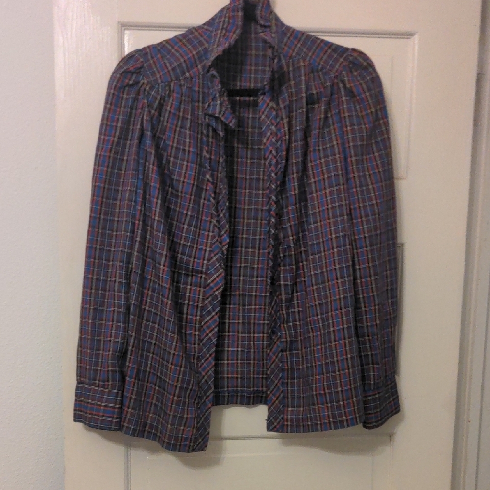 Plaid Button-Up Shirt